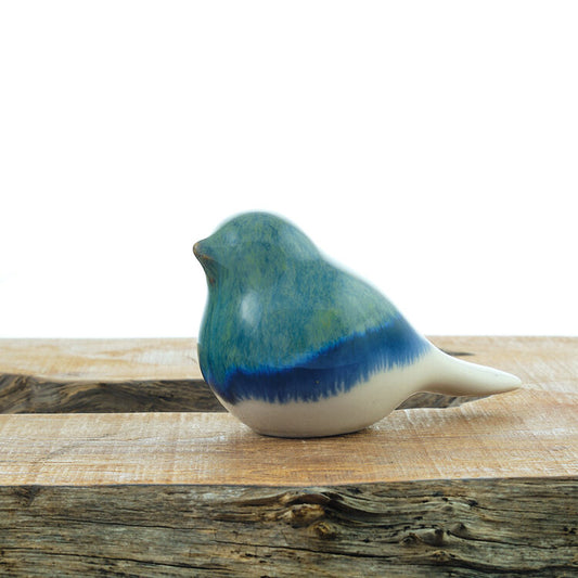 Ceramic Birds Blue Medium