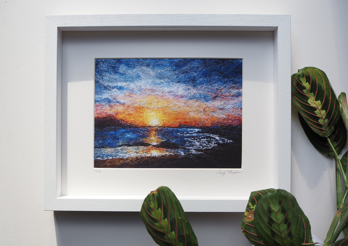 Dusk (Framed Print of Needle Felted Original)