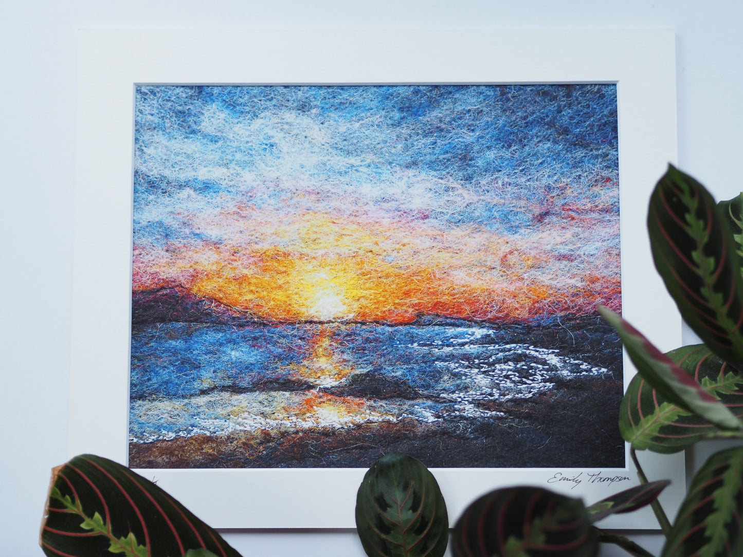Dusk (Print of Needle Felted Original)