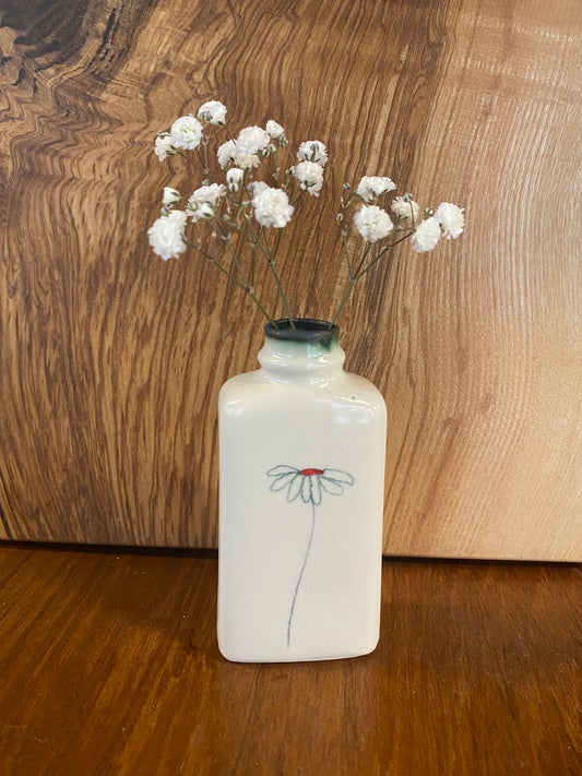 Ceramic Bud Vase - Daisy Design