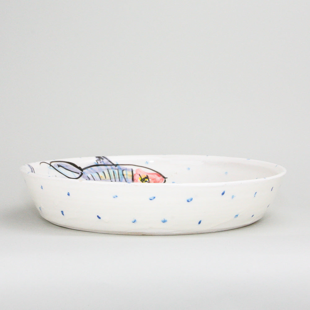 Extra Wide Large Flat Based Bowl - M24