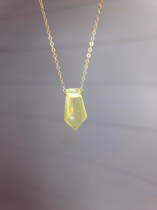 Lemon Quartz Sterling Silver Necklace