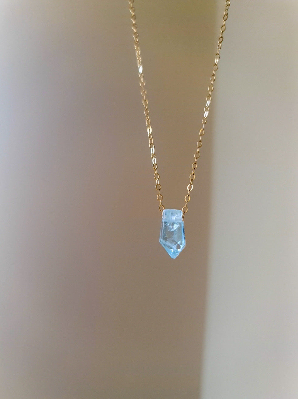 Aquamarine Sterling Silver Necklace