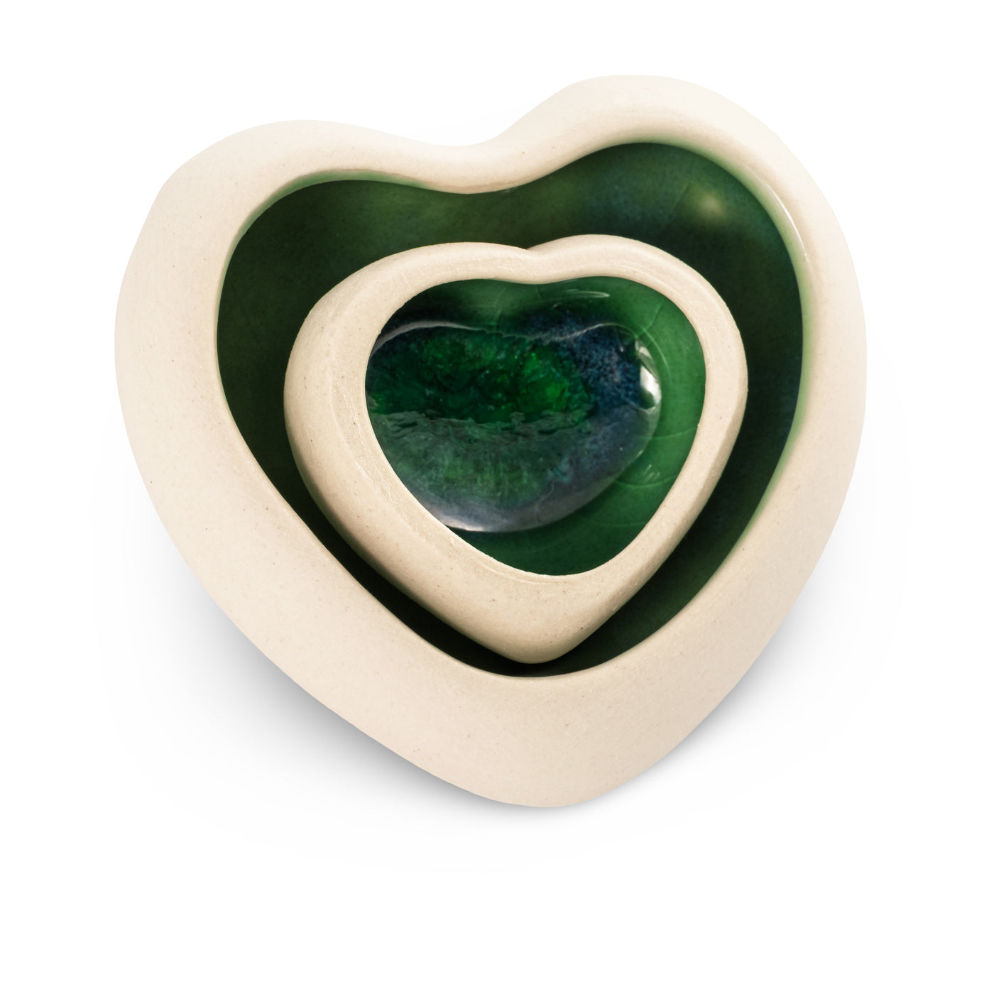 Ceramic Heart Green Set