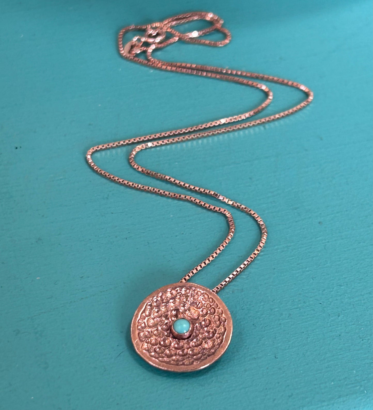 Copper, gold and gemstone necklace