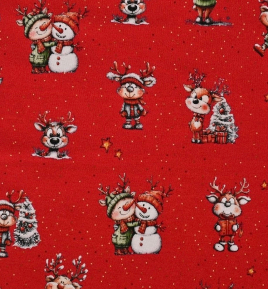 Reindeer Red -  Baby Bandana Bib – Absorbent Dribble Bib