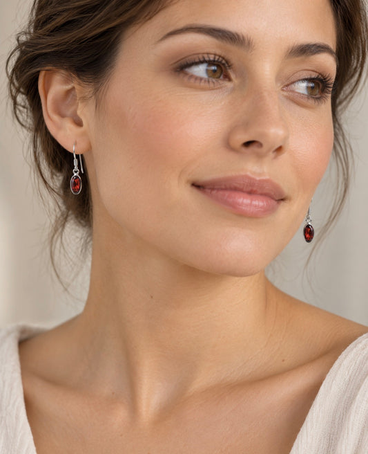 Crolyn Garnet drops earrings