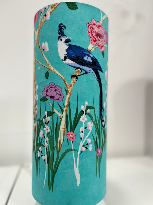 Turquoise Birds Table Lamp