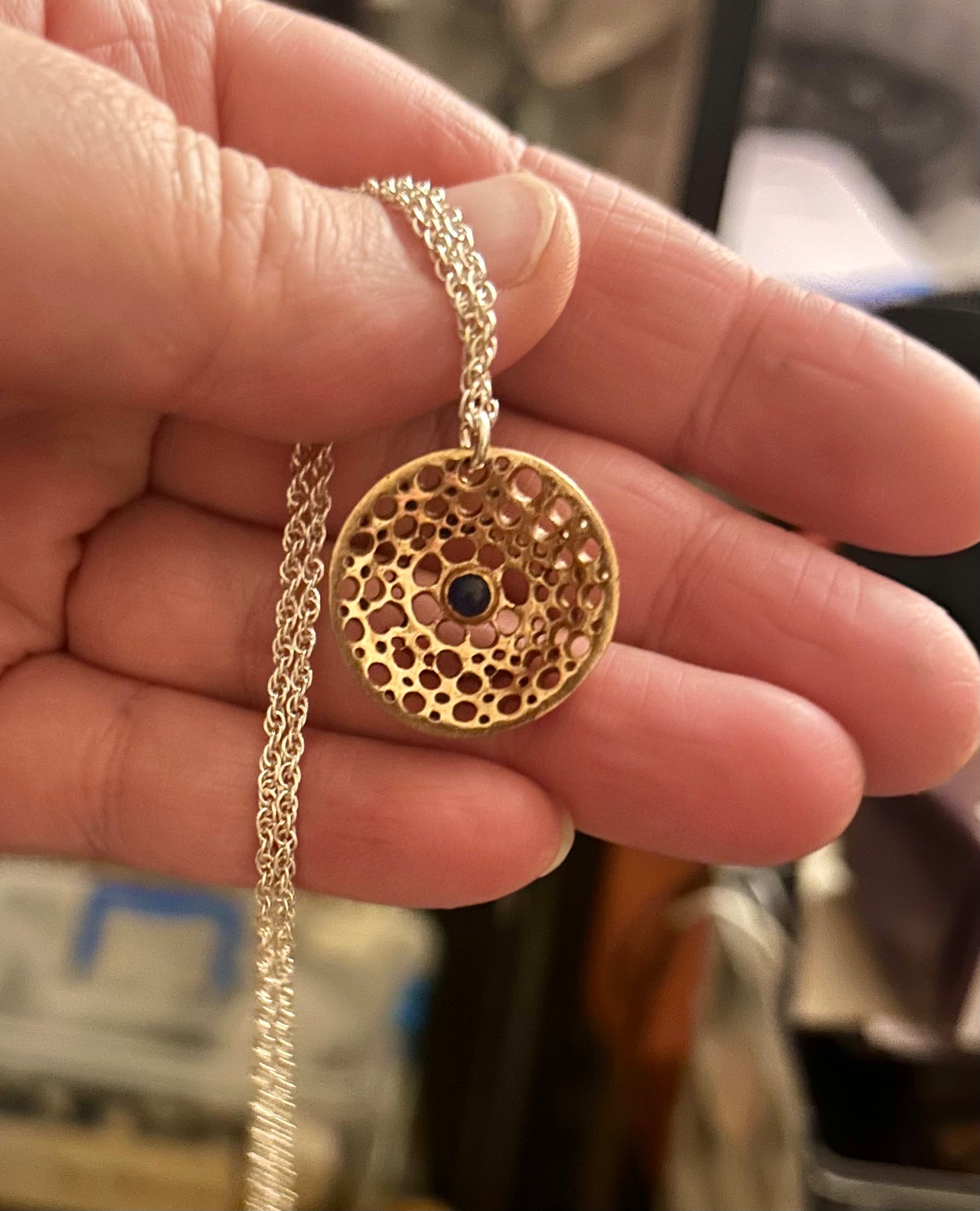 Copper and gemstone necklace