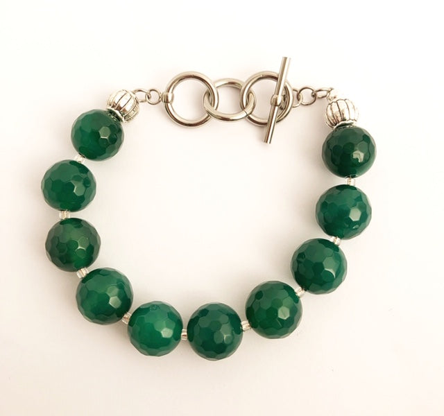 Amanda Emerald – Green Agate Bracelet