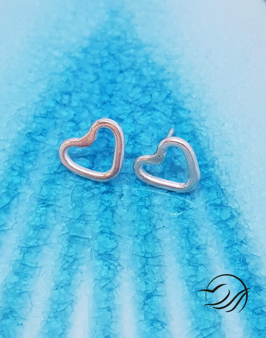 Heart Open Stud Earrings