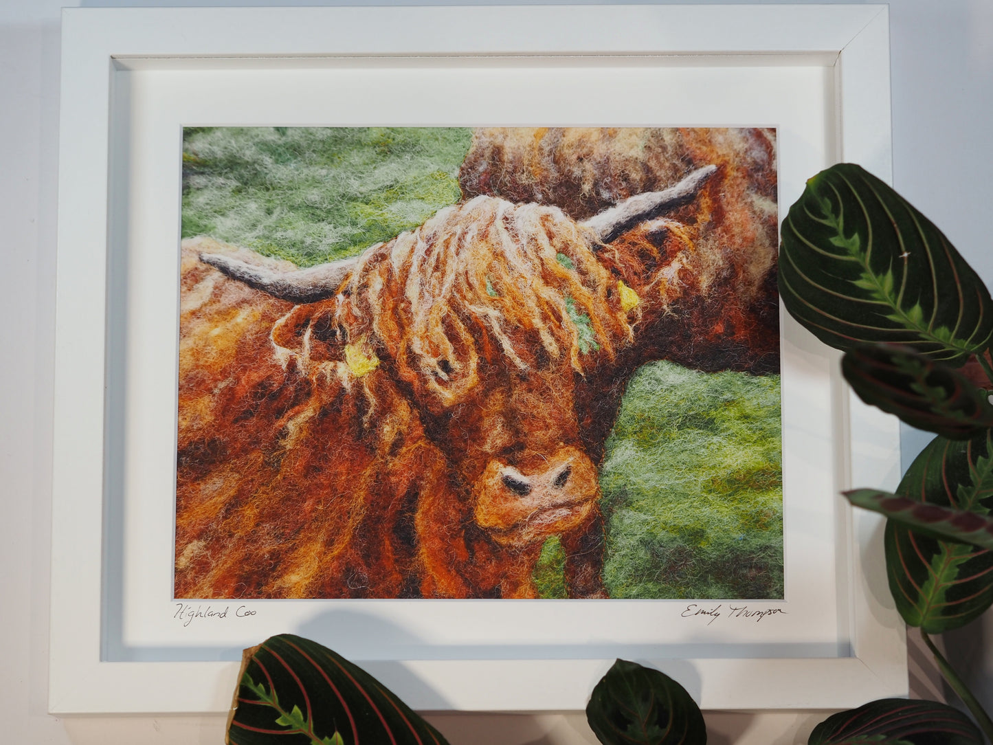 Highland Coo (Print of Needle Felted Original)