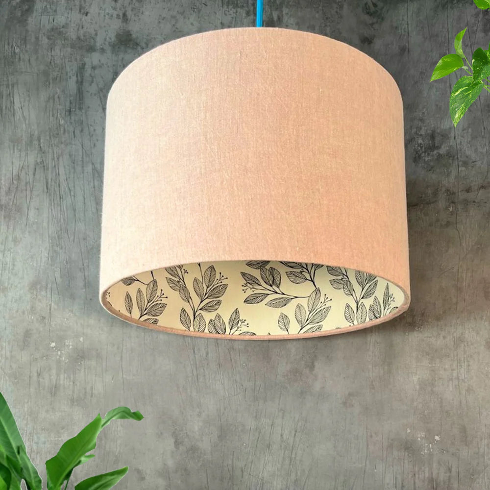 Peony and Laurel Leaves Lampshade