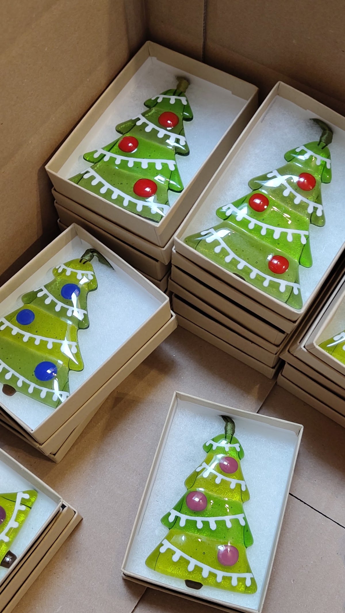 Fused Glass Christmas Tree Decoration