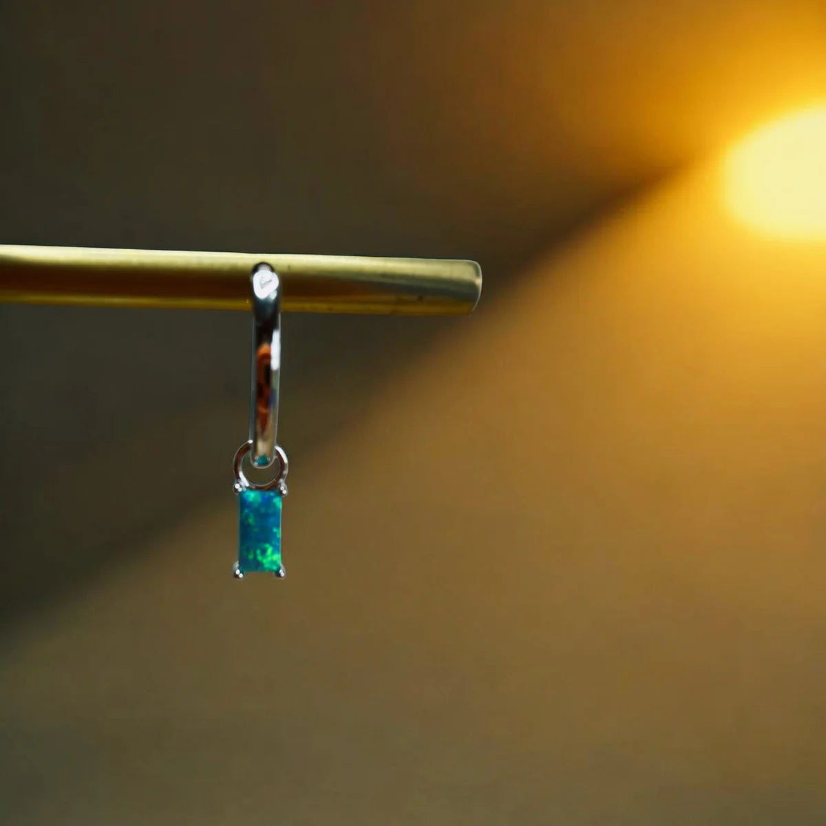 SEA LIGHT OPAL HOOPS