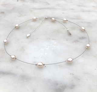 A Floating Cultured Pearl Necklace