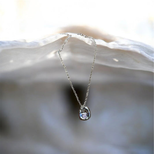 Pink Sapphire Cosmic Rock Sterling Silver