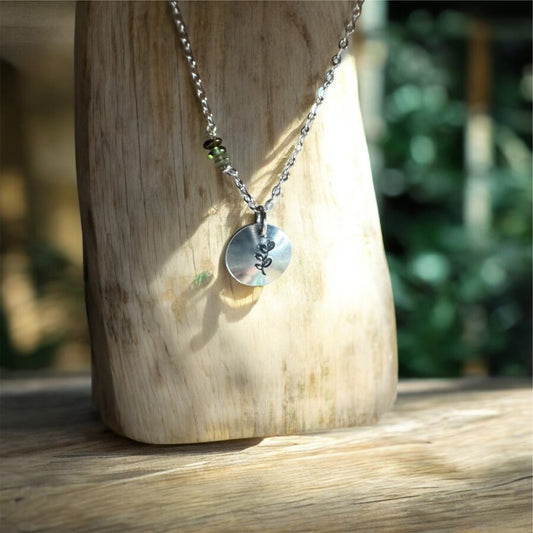 Fern dome Necklace Sterling Silver