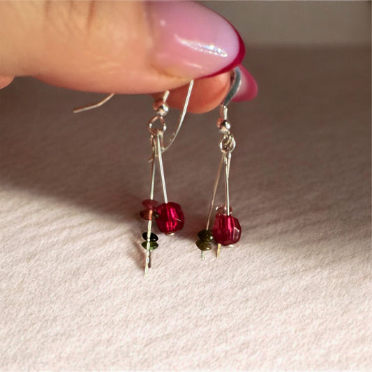 Tourmaline Sterling Silver Earrings