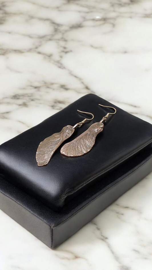 Copper Earrings “Dance of the Purple Seeds”