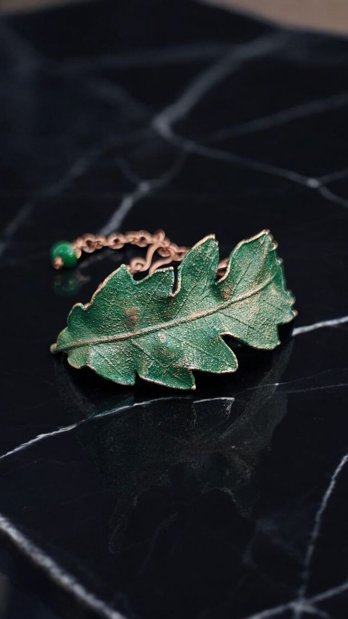 Green Smile Copper Bracelet