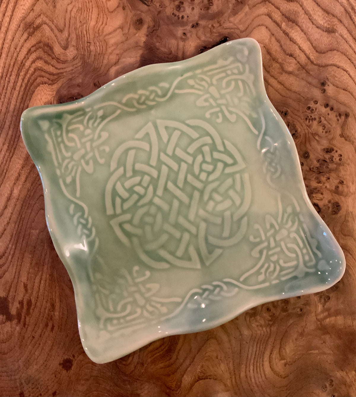 Celtic square plate