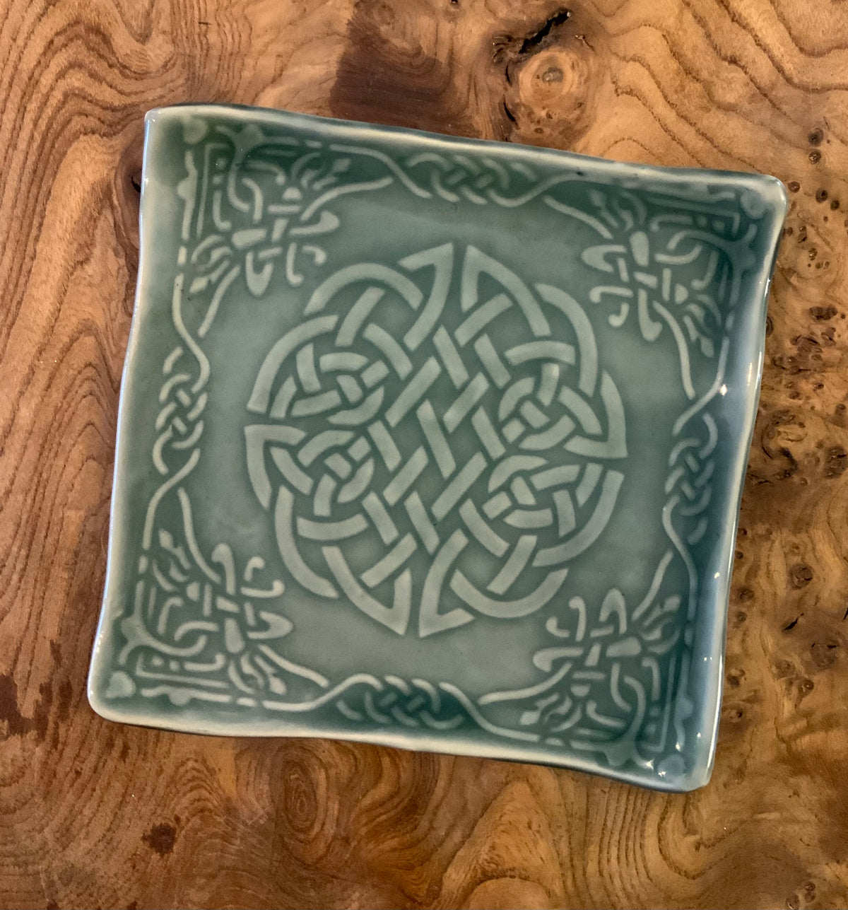 Celtic square plate