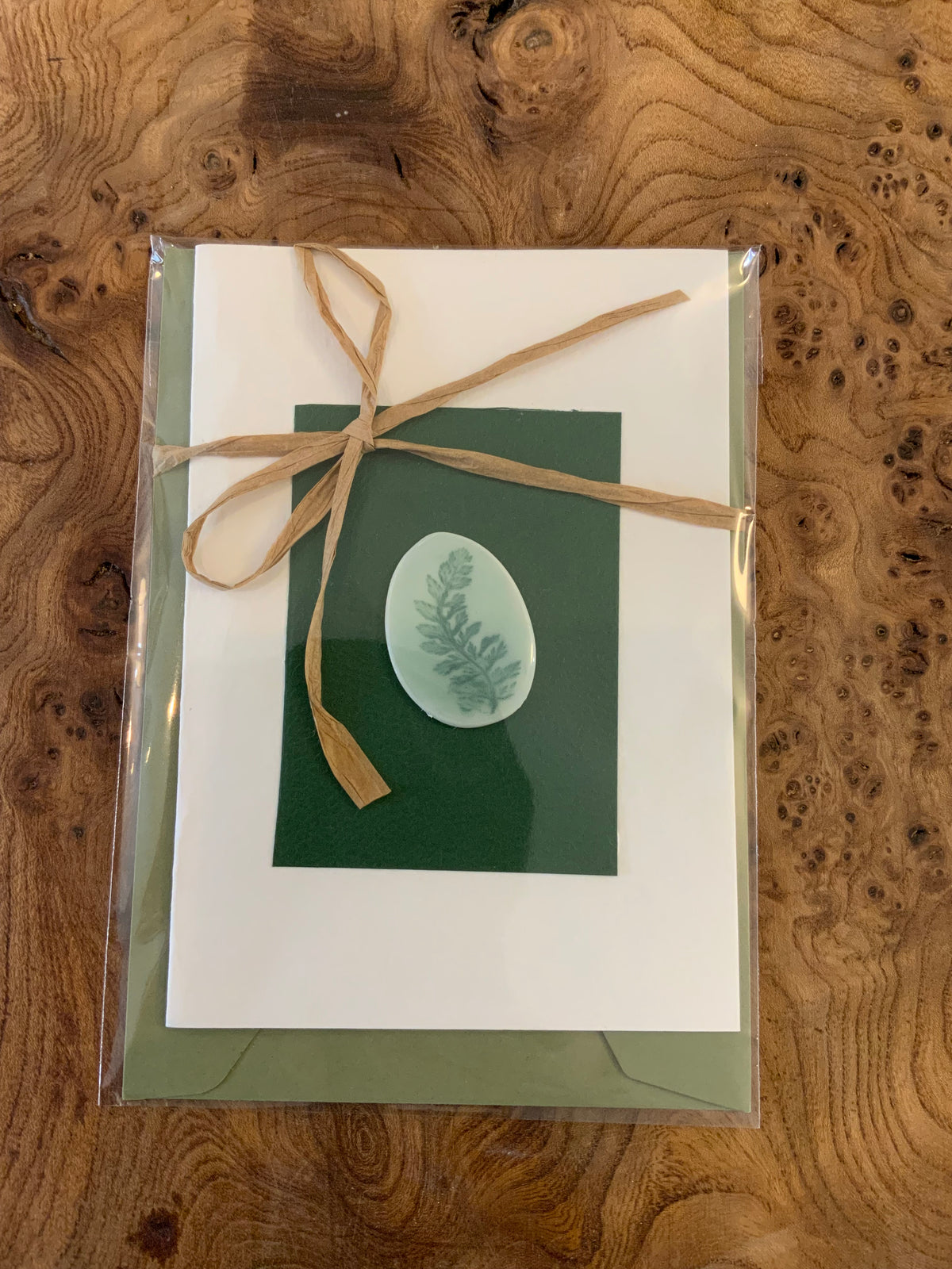 Card with ceramic