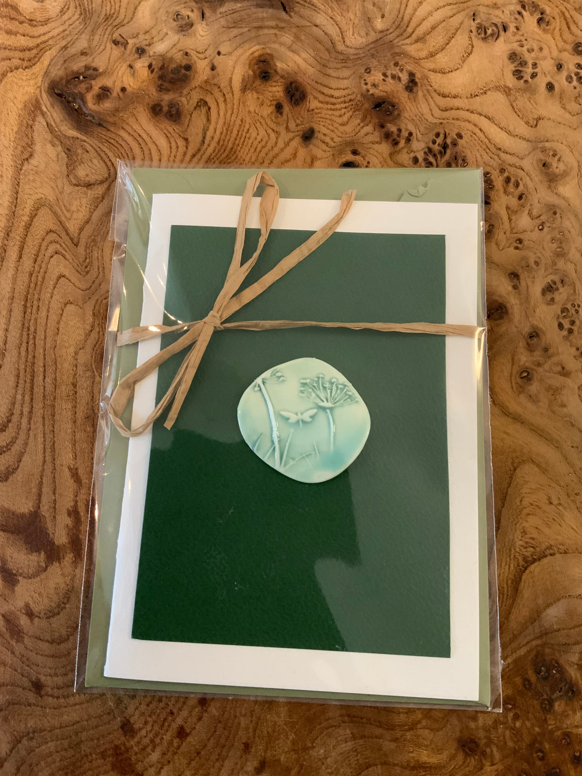 Card with ceramic