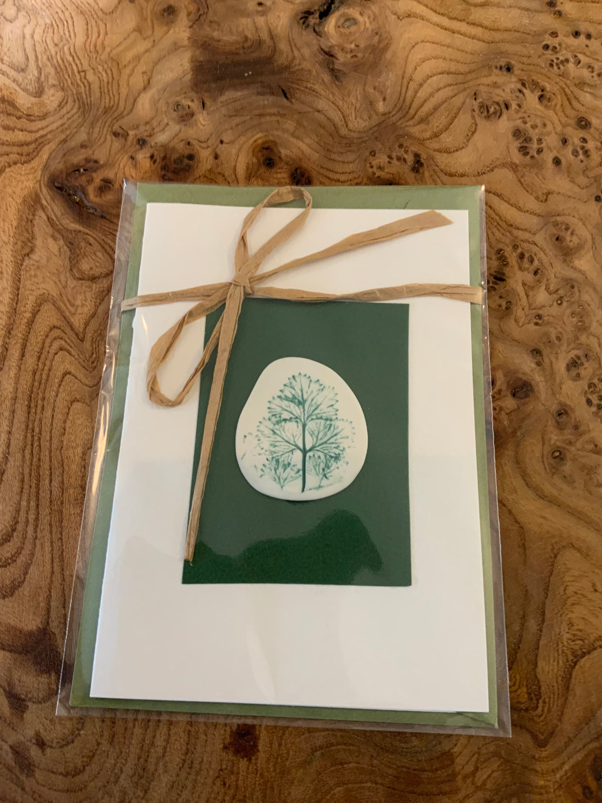 Card with ceramic