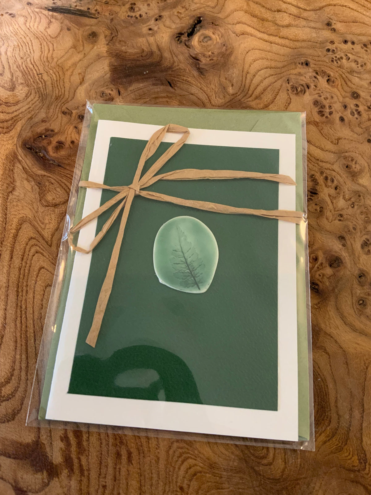 Card with ceramic