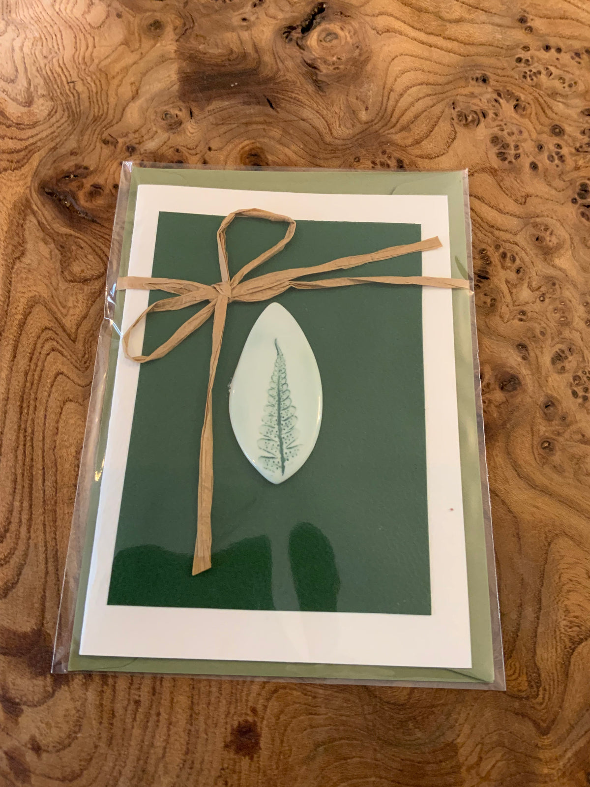 Card with ceramic