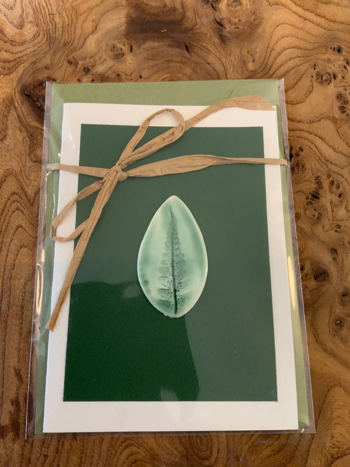 Card with ceramic