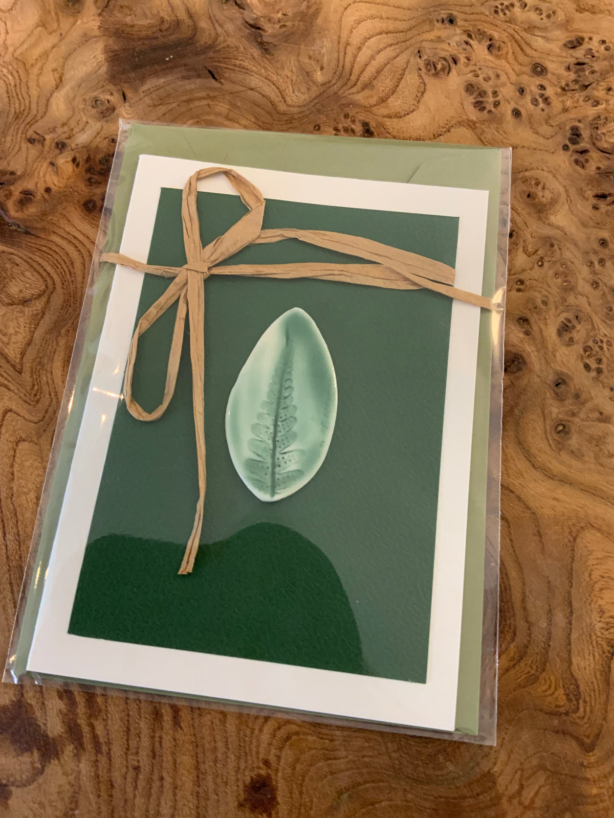 Card with ceramic