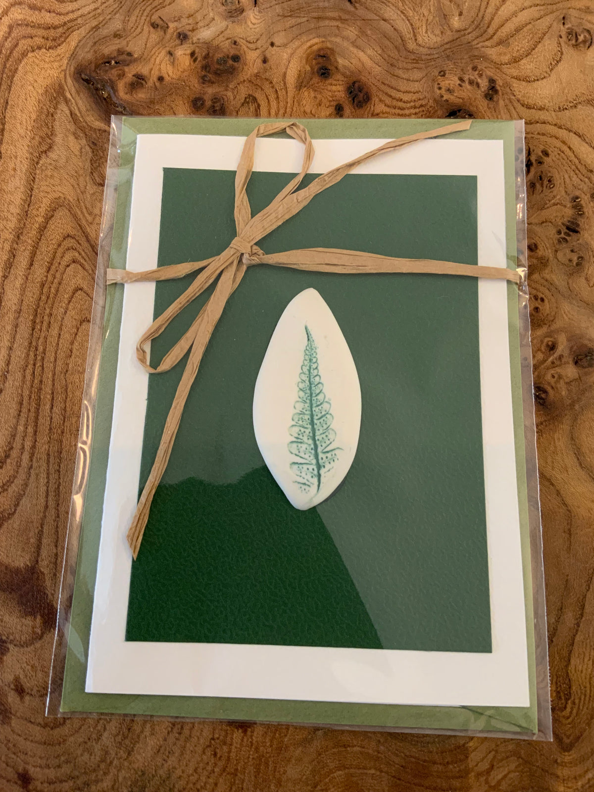 Card with ceramic