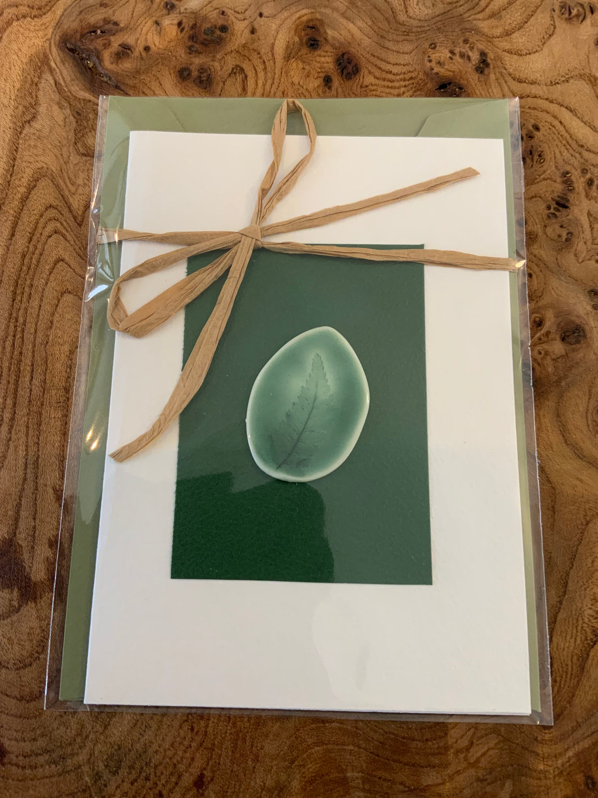 Card with ceramic