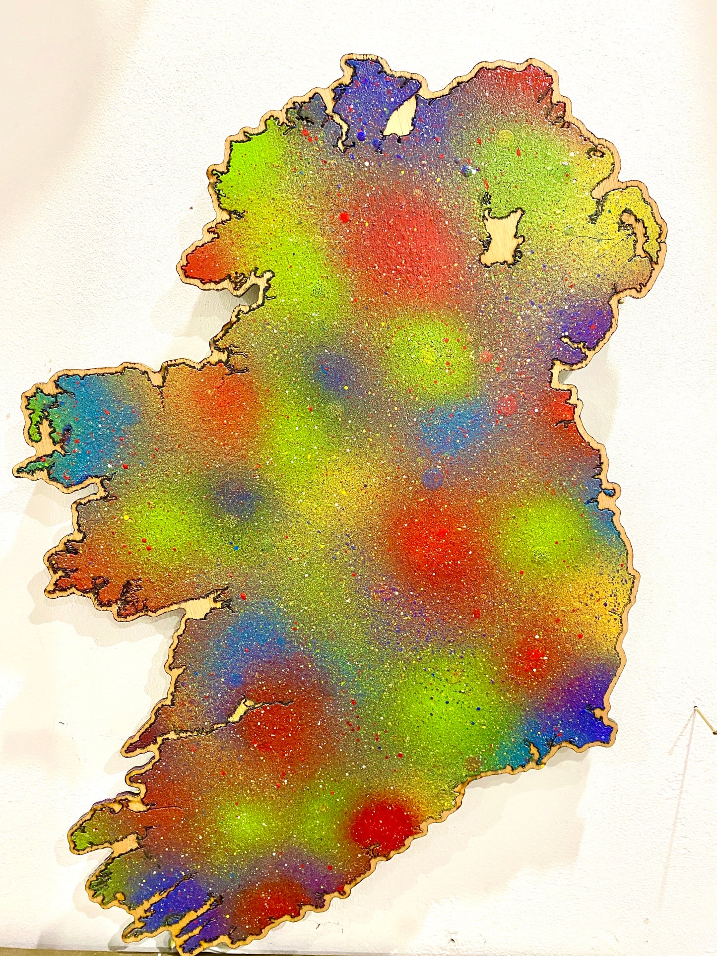 Backlit Ireland Map