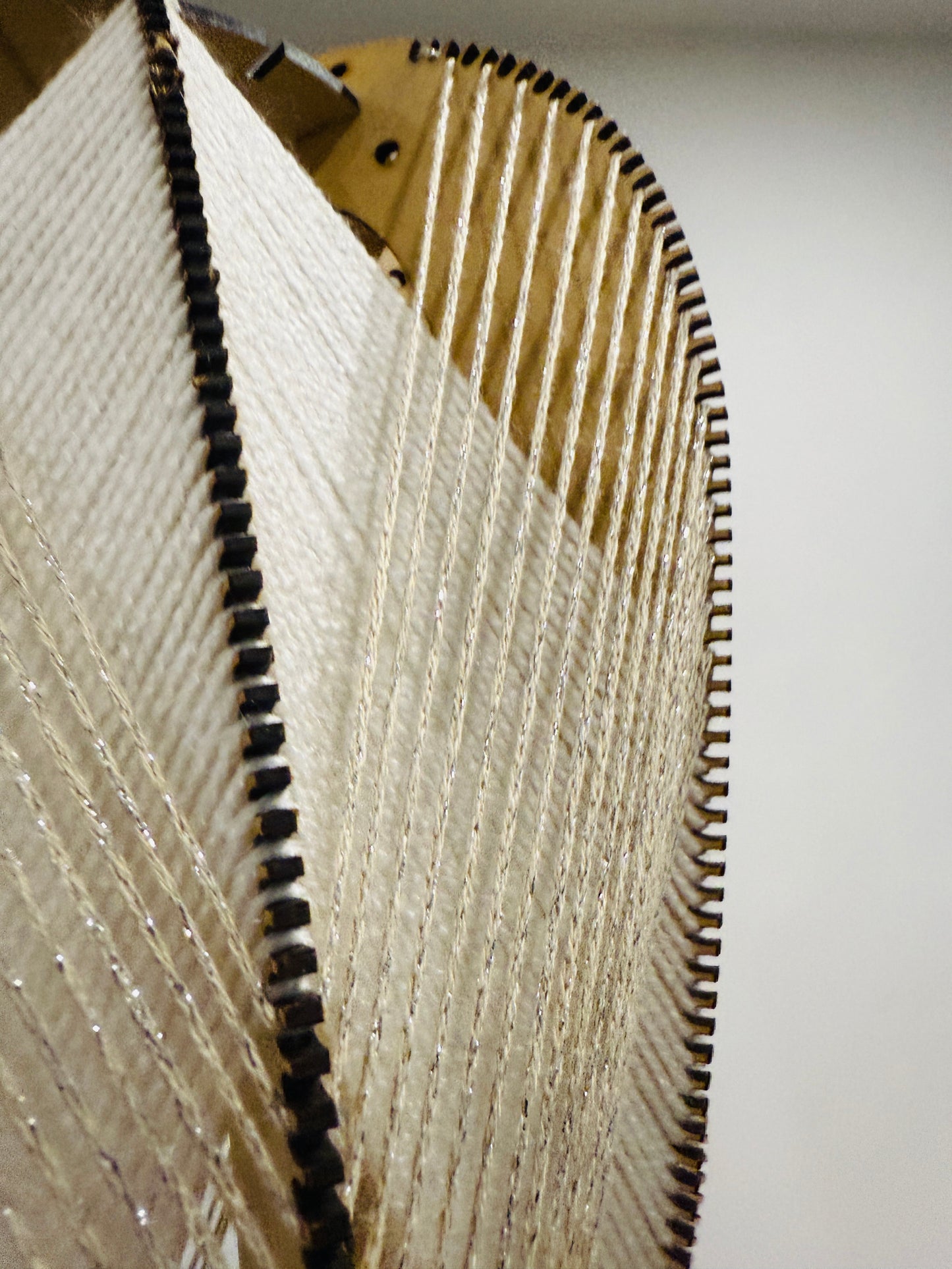Shimmery Taupe & Cream Lampshade