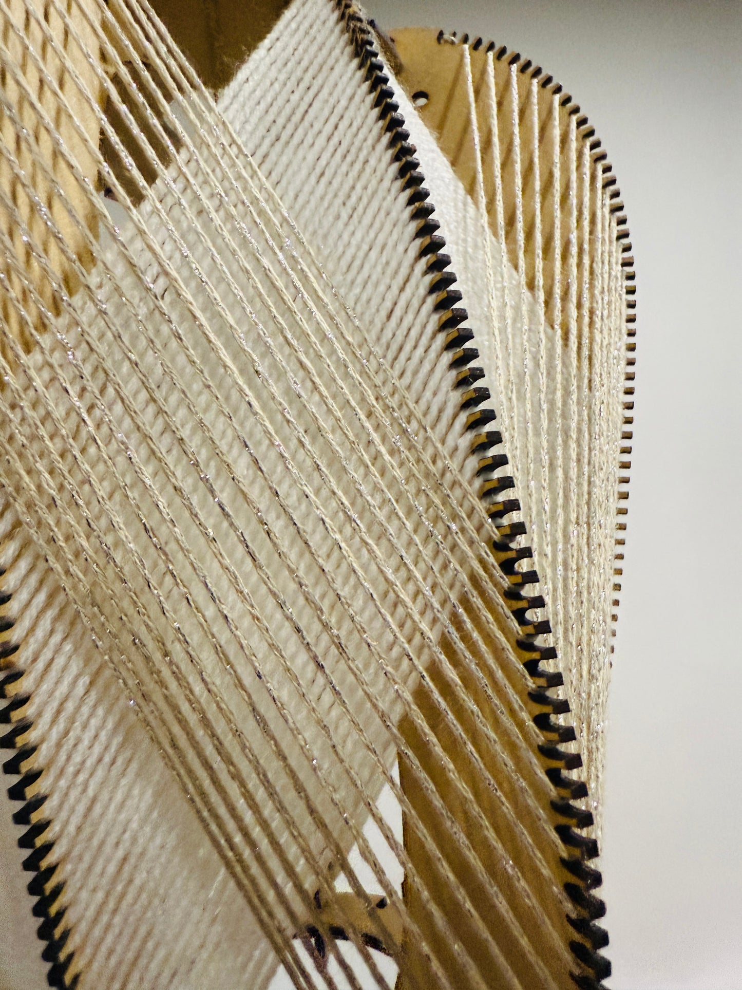 Shimmery Taupe & Cream Lampshade