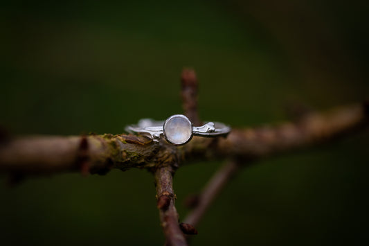 Moonstone & Hawthorne branch ring
