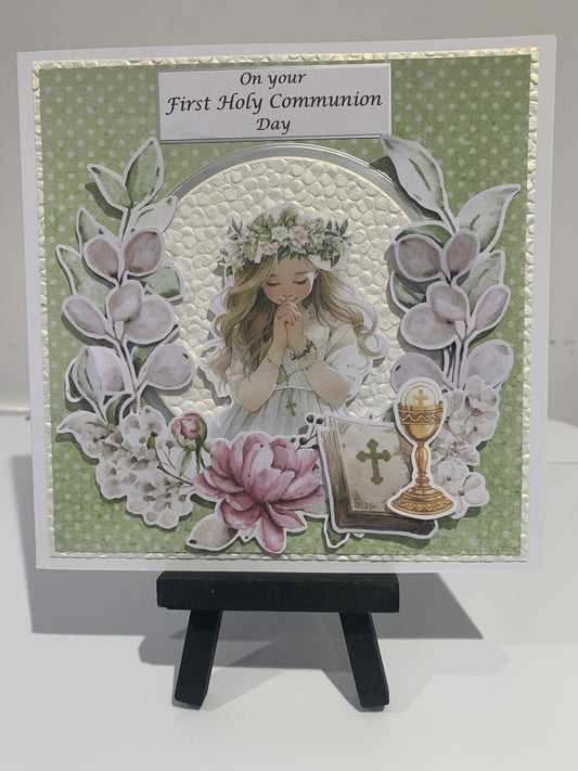 Girl’s communion card