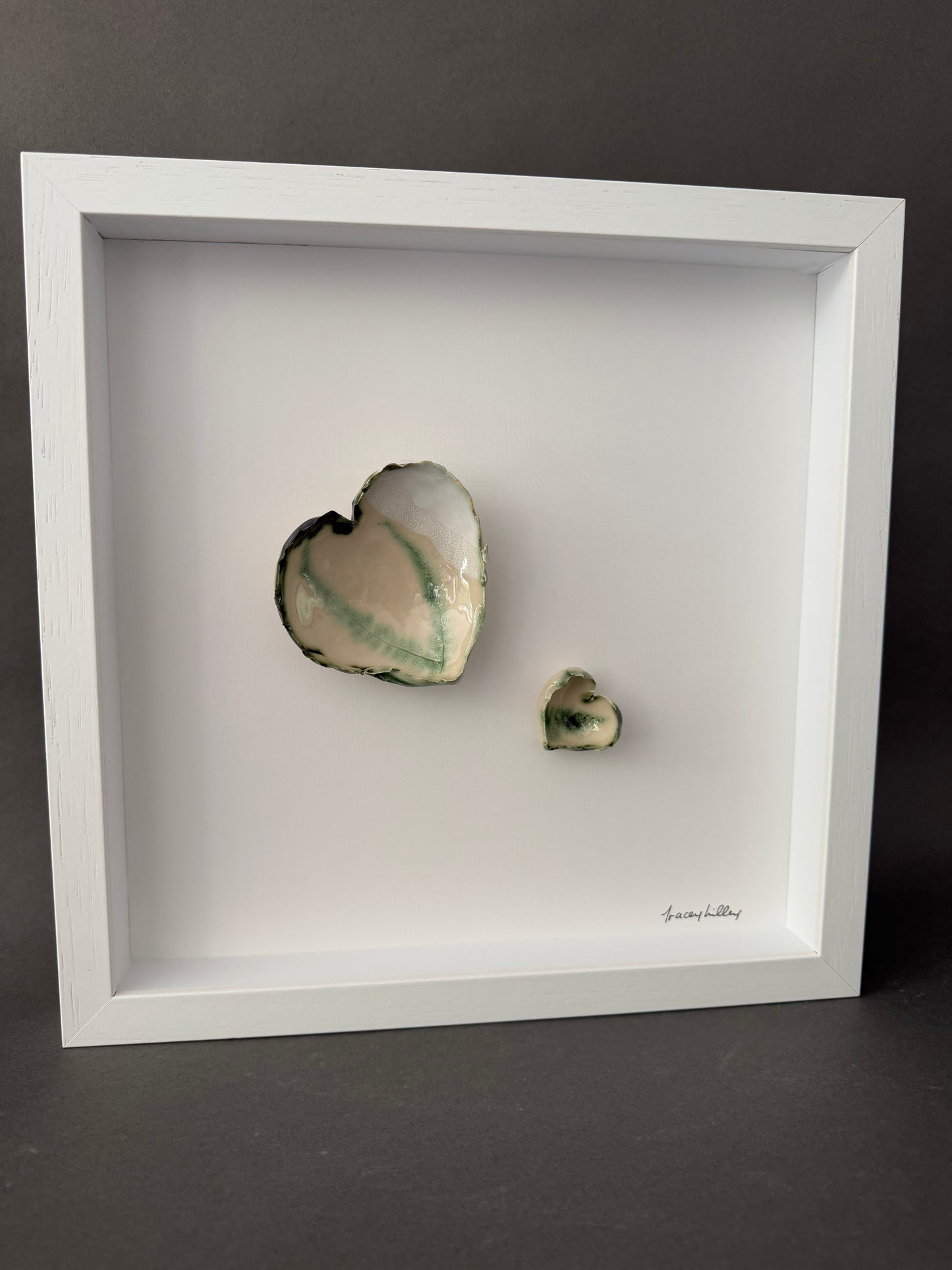 Fern hearts resilient love large frame White