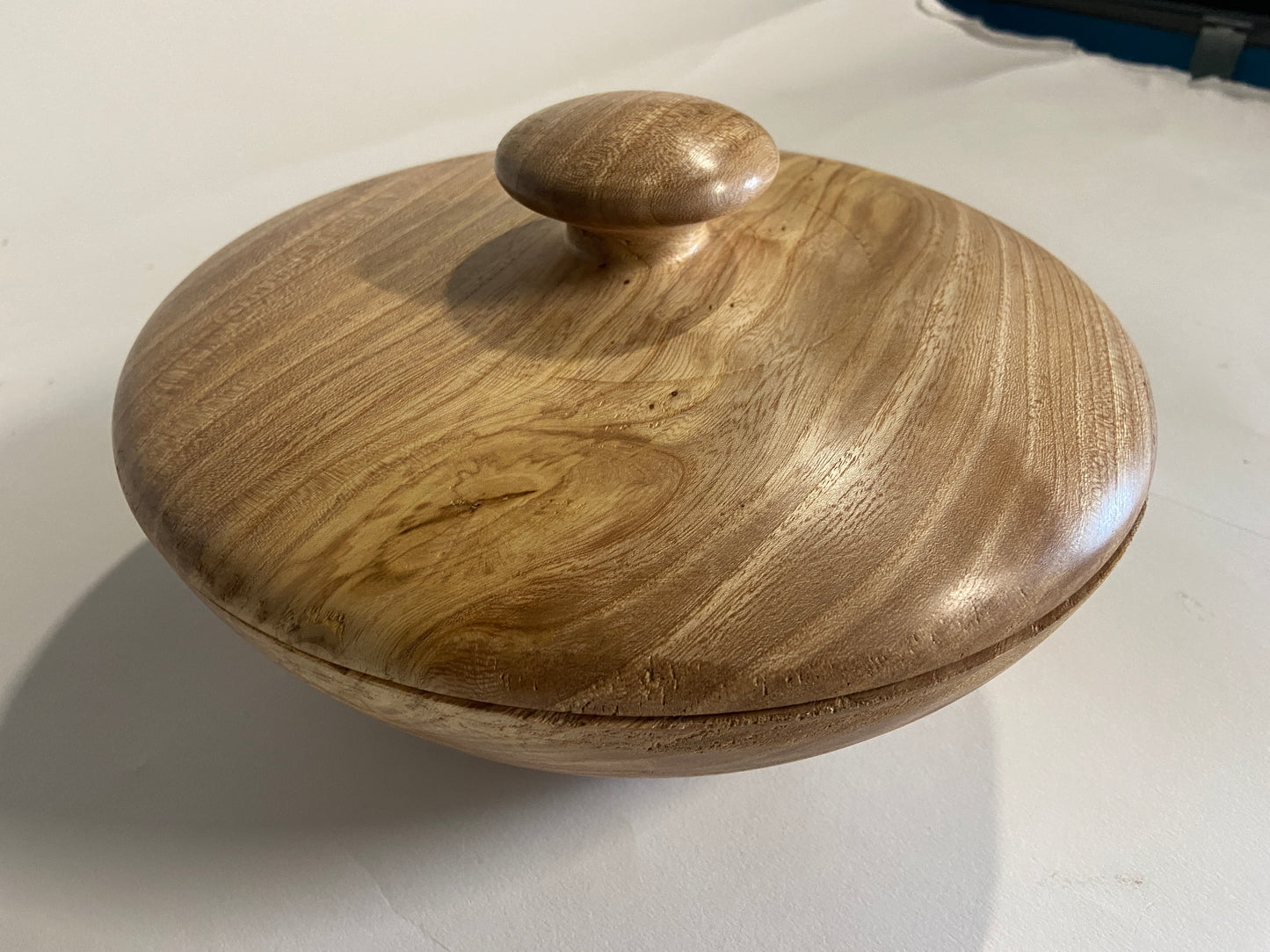 Elm bowl with lid