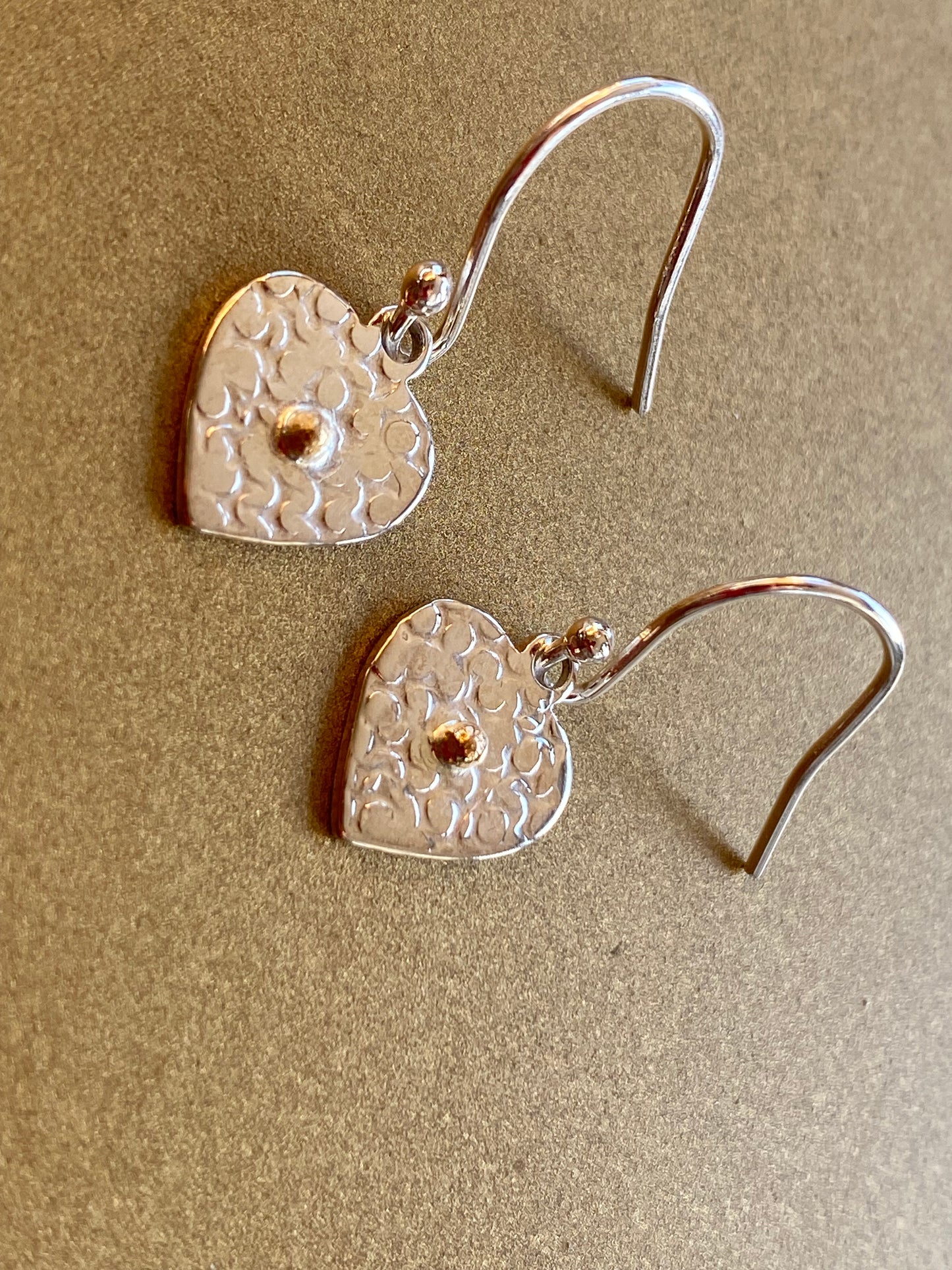 Little Heart Beat Gold and Silver Earrings