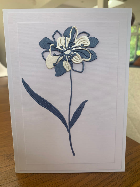 Navy and cream stem
