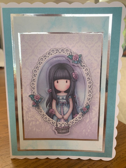 Cute girl blue