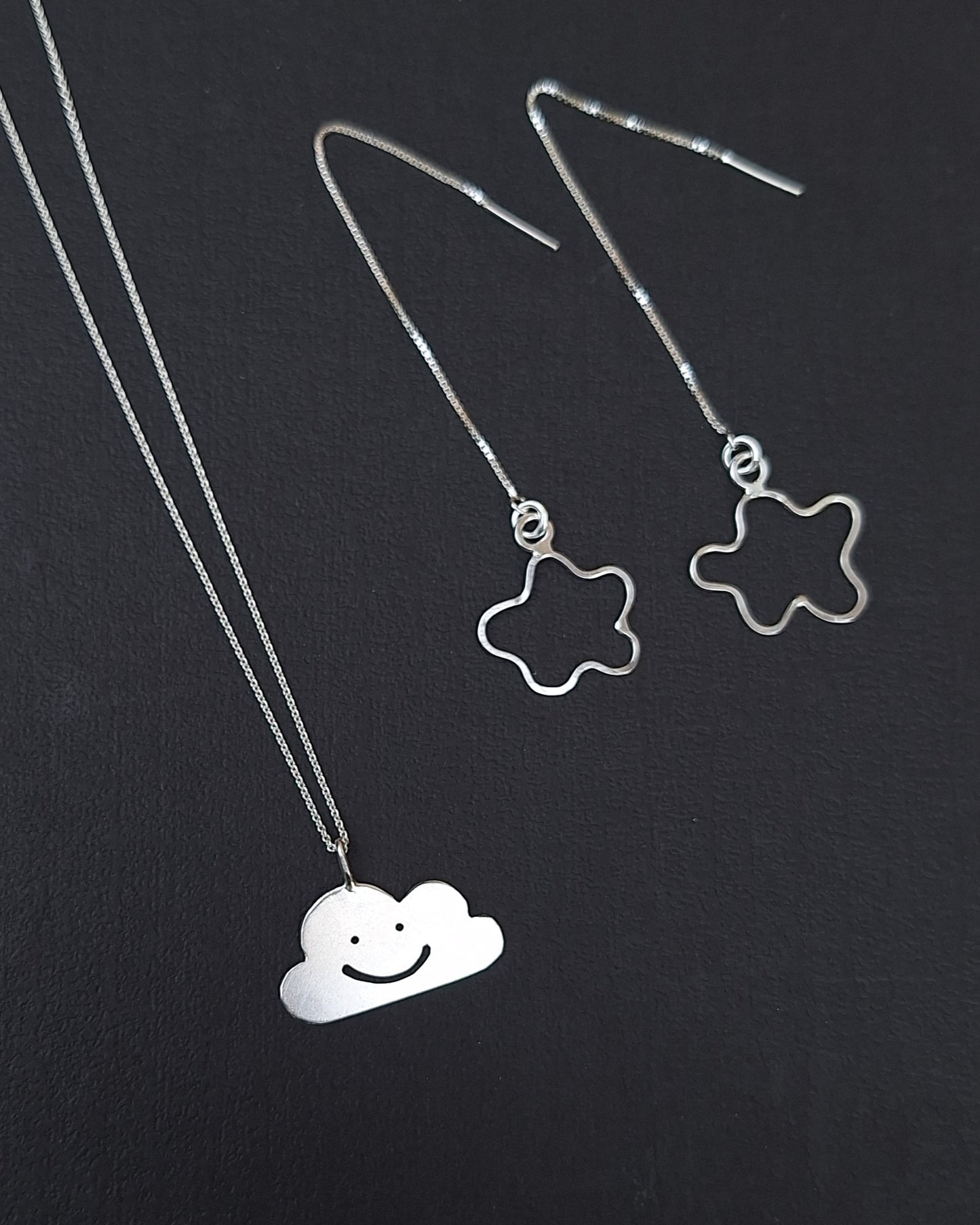 Sterling Silver Cloud Earrings