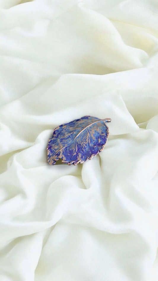 Copper Brooch “Lavender Rosehip”