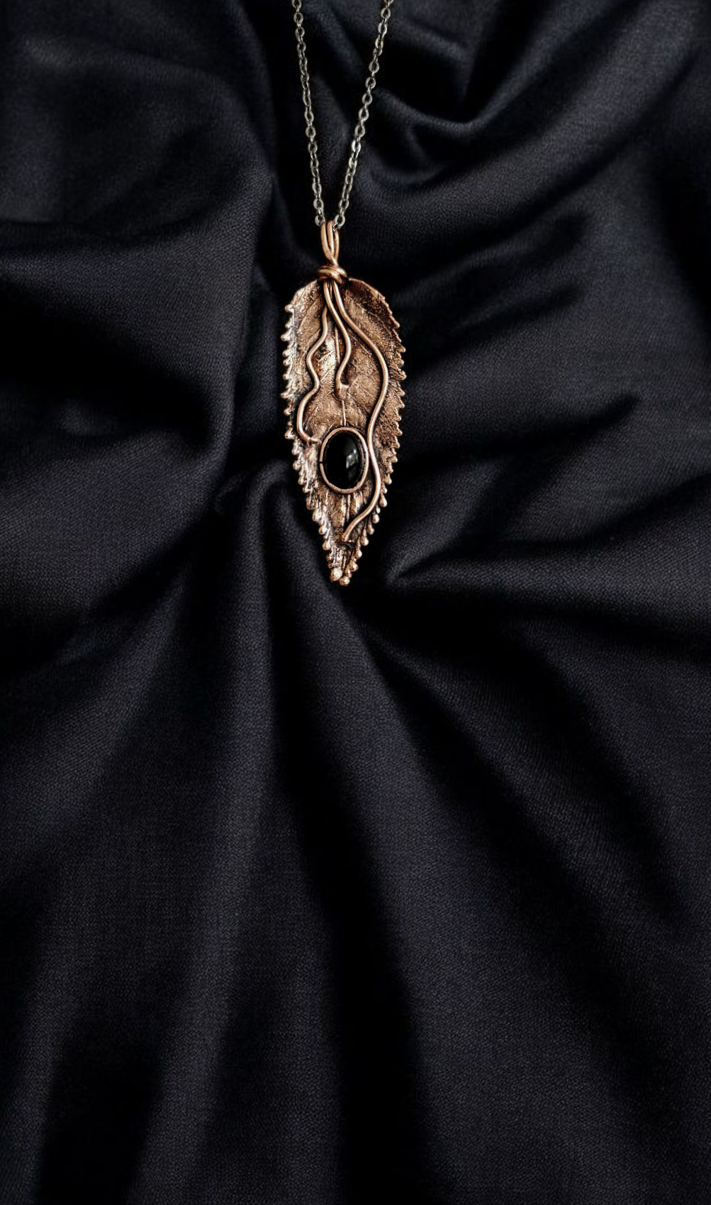 Copper Pendant “Shadow of the Spindle”