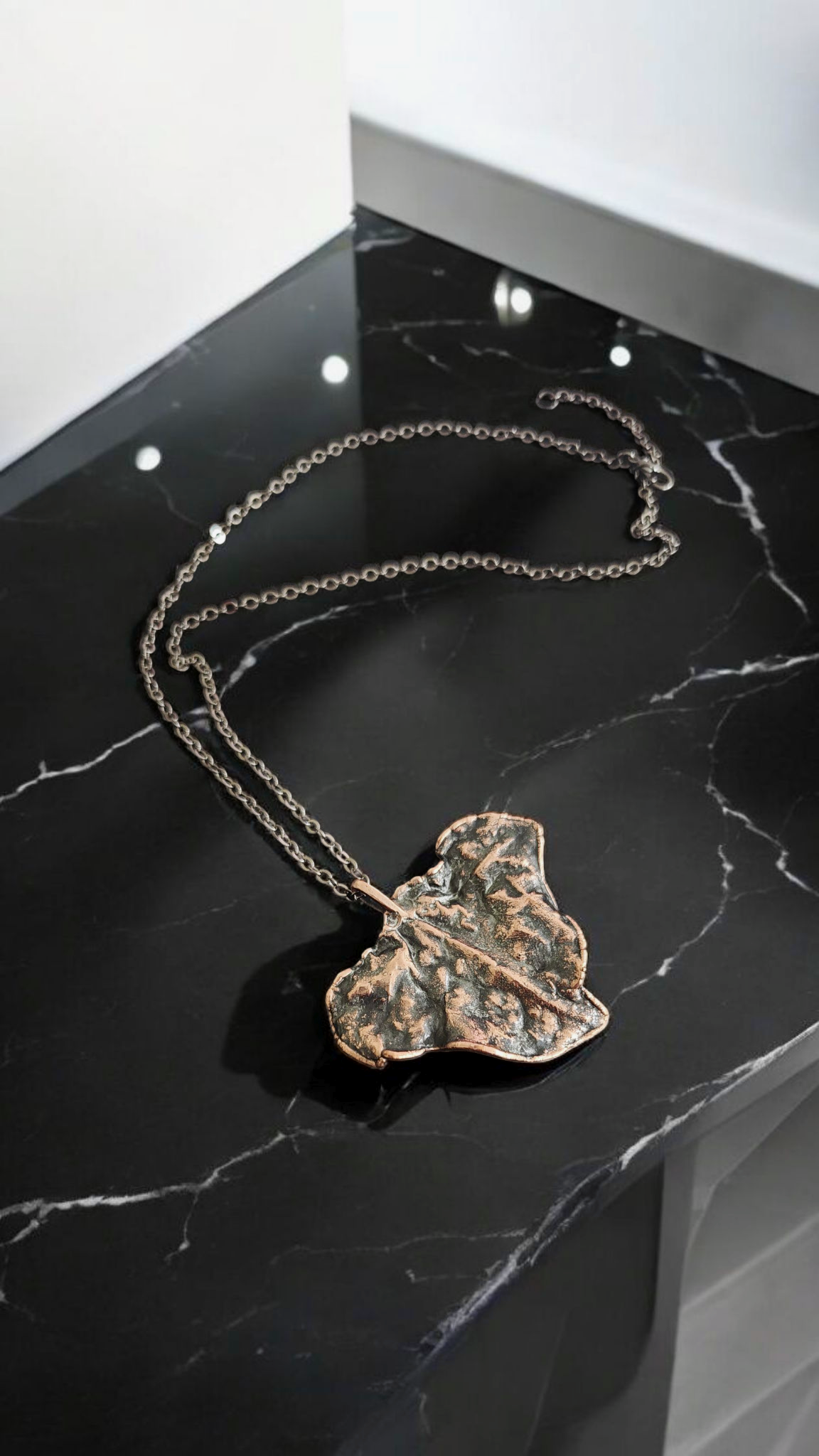 Copper Pendant “Ivy Leaf”